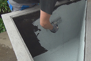 Blumentrog aus Beton abdichten Abdichten & Dämmen diybook.ch
