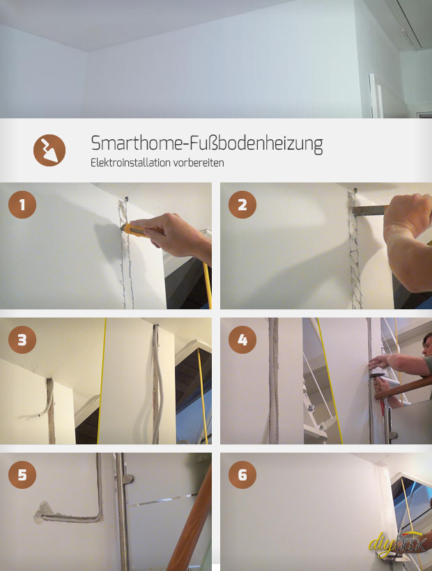 Smarthome-Fußbodenheizung: Elektroinstallation vorbereiten - Anleitung