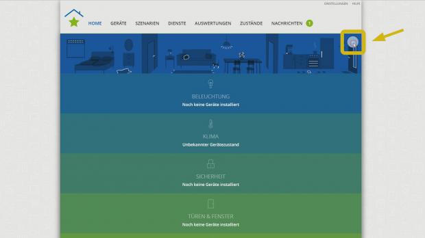 Startseite der SmartHome-Austria-Zentrale