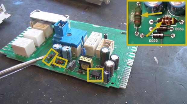 Elektronikplatine mit Schwachstellen