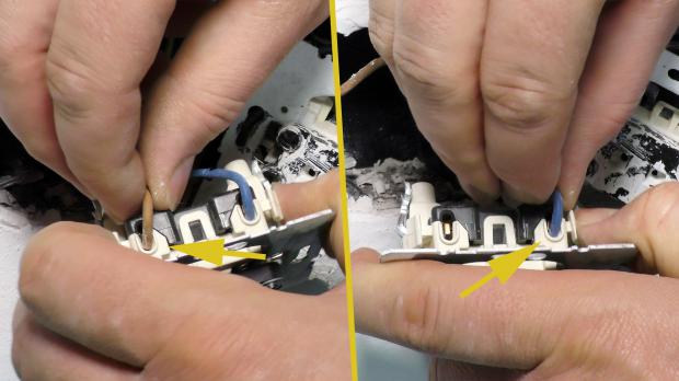 Motorkabel abstecken