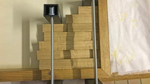 Holzteile gestaffelt verleimen
