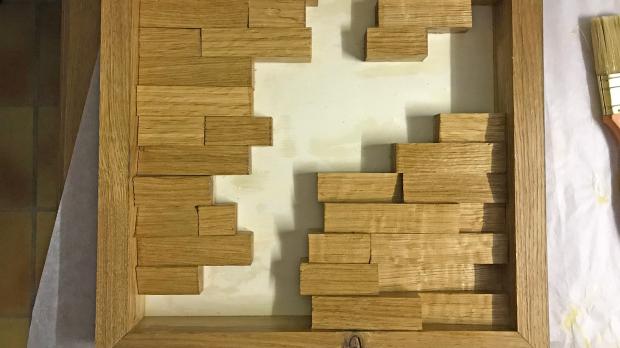 Fertig geöltes Holzbild