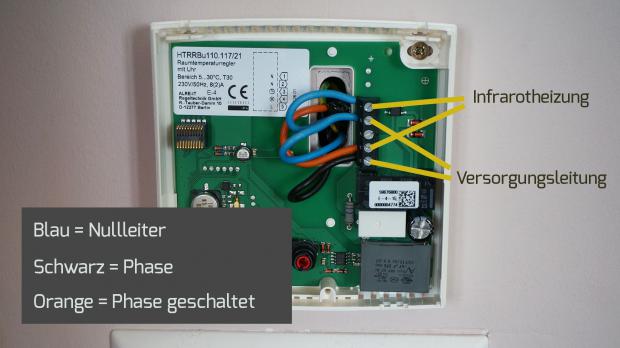 Anschluss des Thermostats