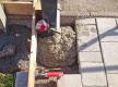 Torpfosten mit Estrichbeton