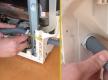 Neuen Ablaufschlauch einfädeln