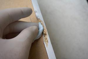 Schublade reparieren - Ausgerissene Spanplatte