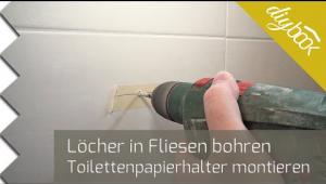 Embedded thumbnail for Löcher in Fliesen bohren - Toilettenpapierhalter montieren